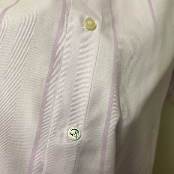 Robert Graham Striped Dress Shirt Size 16 - Picture 6 of 10